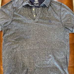 Rugby Heathered Blue Men's Polo Shirt